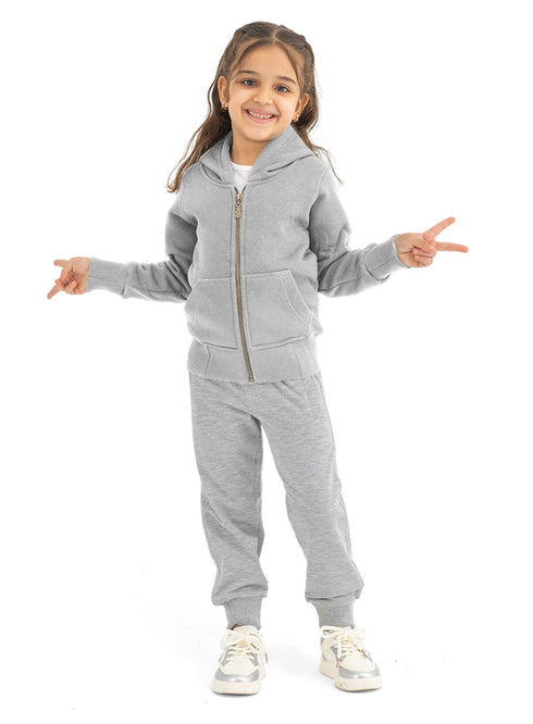 Grey kids SW-Zipper